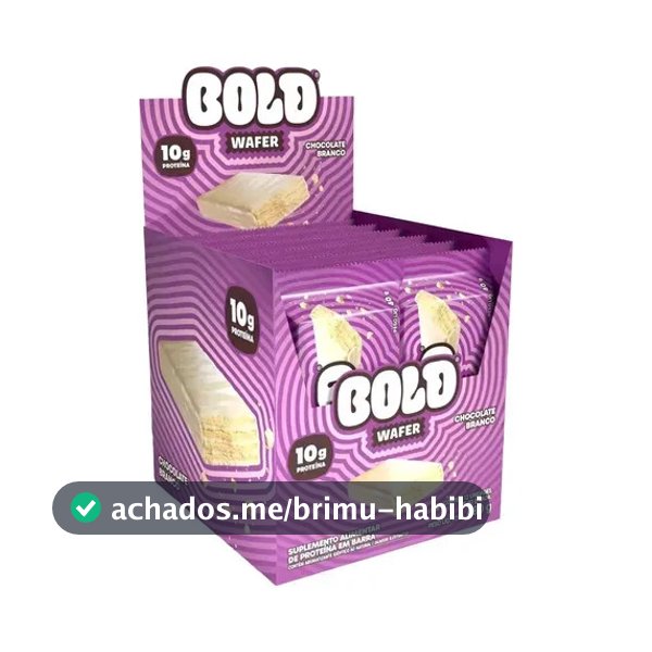 Proteína Bold Snacks BOLD Wafer em wafer plano sabor Chocolate branco x 40g de 12 un