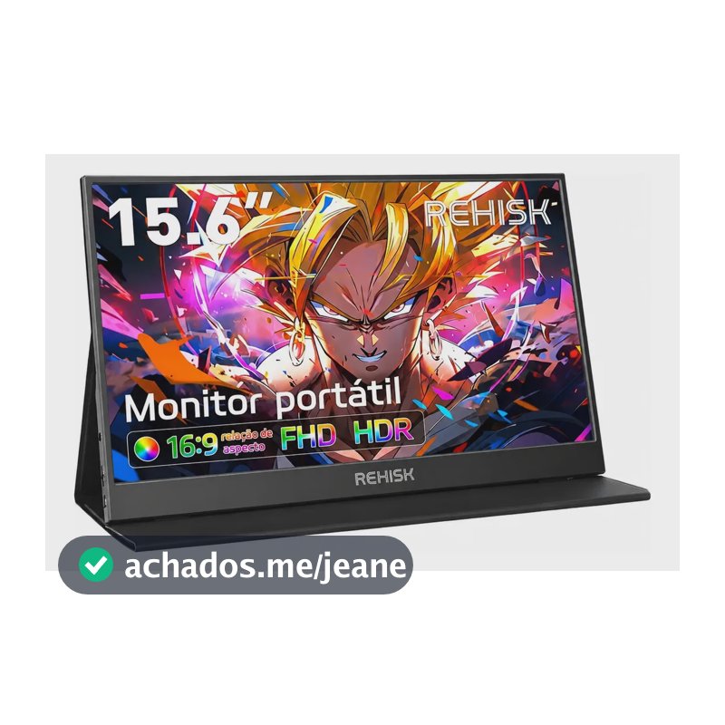 Monitor Portátil 15.6 Ips Full Hd Usb-c Hdmi Segunda Tela Preto 127/220v