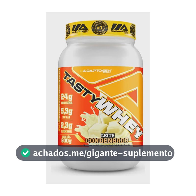 Proteína Adaptogen Science Tasty Whey Gourmet em pó sabor Leite condensado x 900g