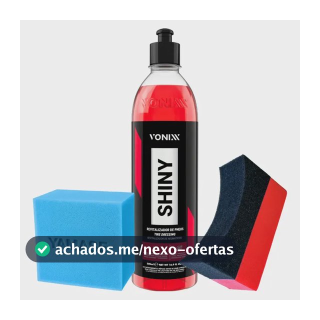 Aplicador Pneu Pretinho Mandala + Revitalizador Shiny Vonixx Azul