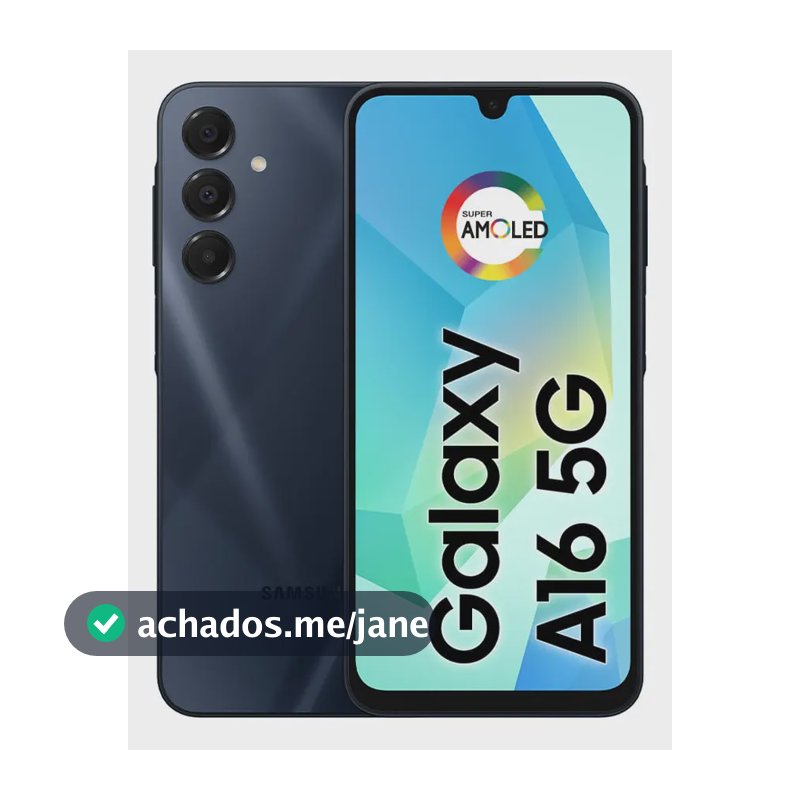 Celular Samsung Galaxy A16 5g, 128gb + 4gb Ram, Câmera De Até 50mp, Tela 6.7 , Nfc, Ip54, Bateria 5000 Mah Azul Escuro
