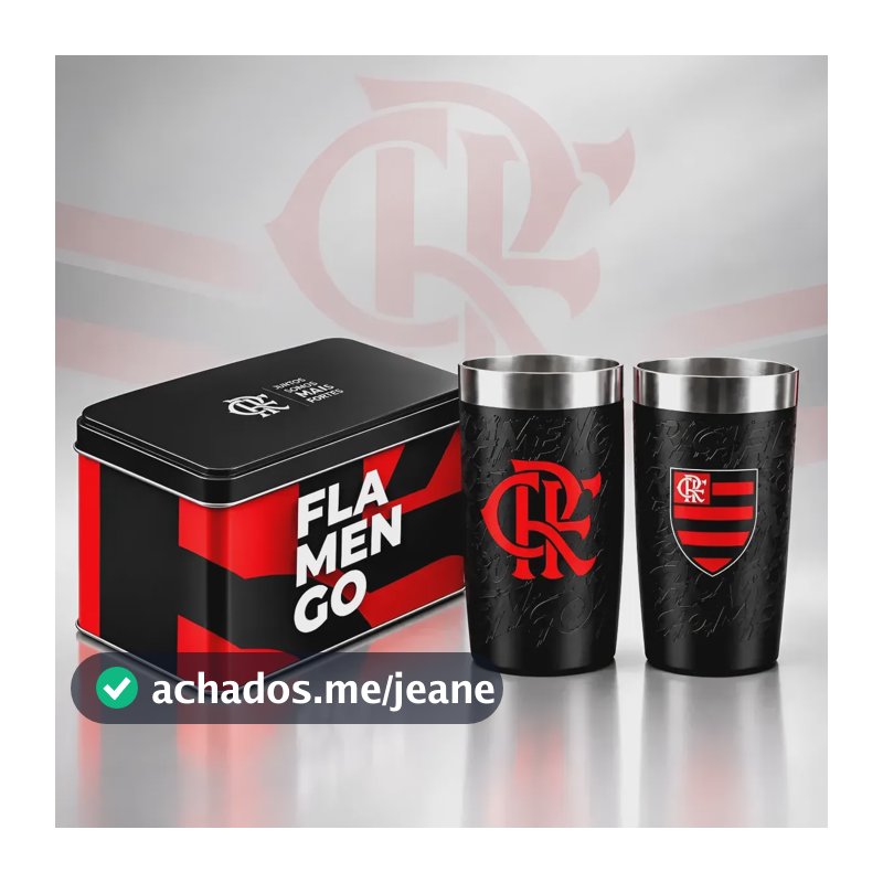 Copo Térmico Oficial Time Flamengo Com Caixa Presente 473ml Flamengo