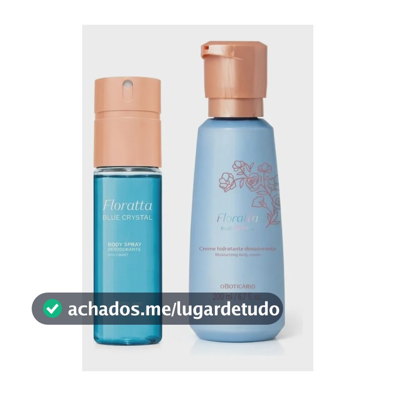 Combo Floratta Blue Crystal: Body Spray + Creme Corporal