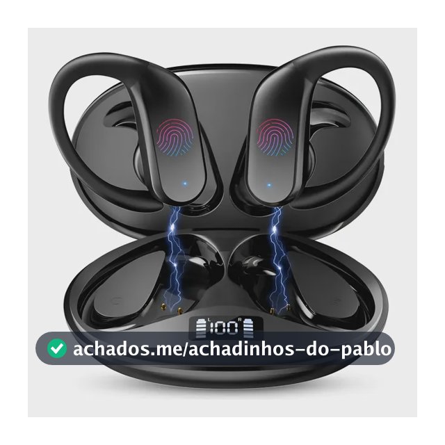 Fone De Ouvido Esportivo Sem Fio Bluetooth Par Todos Celular