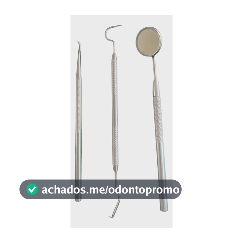 Kit De Limpeza Tártaro Dental (sonda, Extrator E Espelho)