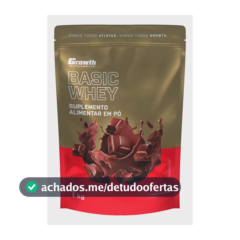 Proteína Growth Supplements Basic Whey em pó sabor Chocolate x 1kg