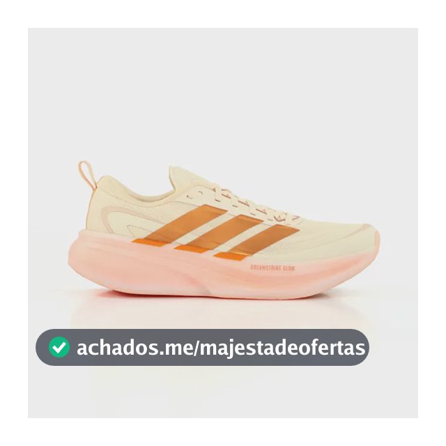 Tênis adidas Supernova Glide Claro Leve Respirável Macio Laranja 38 Br