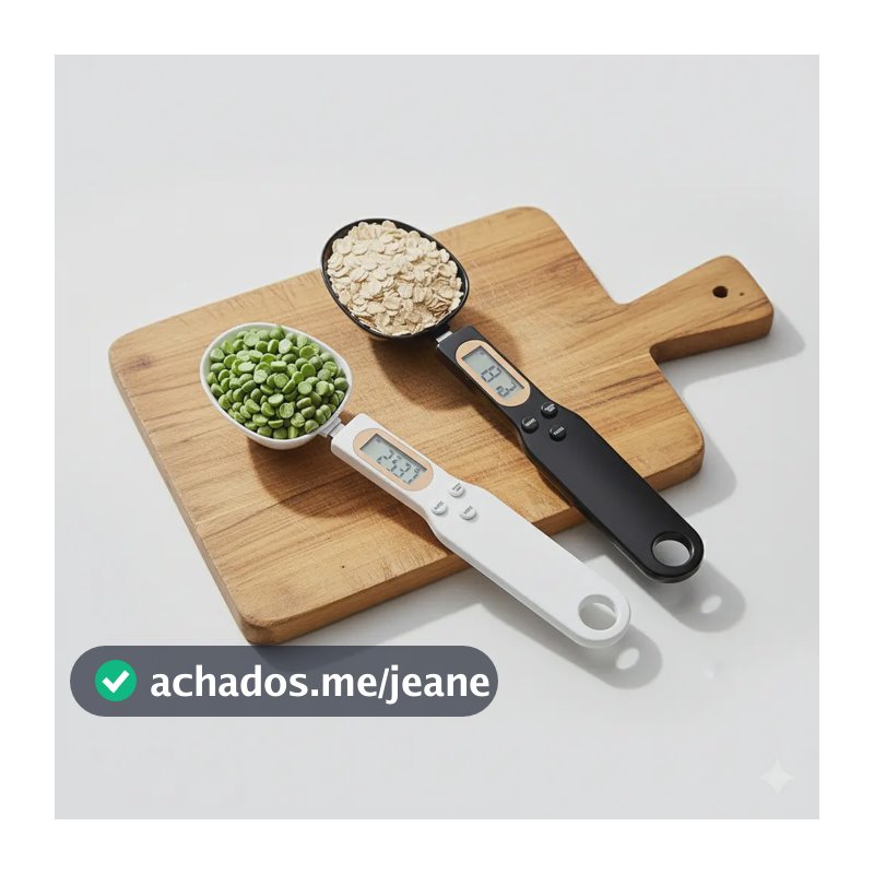 Colher Digital Medidora Balança Dosador Cozinha Precisão Preto Ou Branco