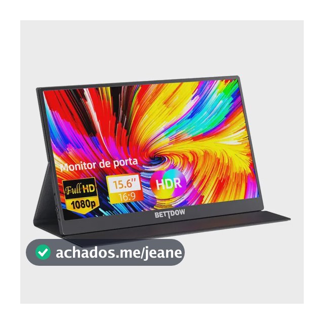 Monitor Portátil Gamer Bettdow 15.6'' Full Hd 60hz Ips Compatível 4k Preto 127/220v