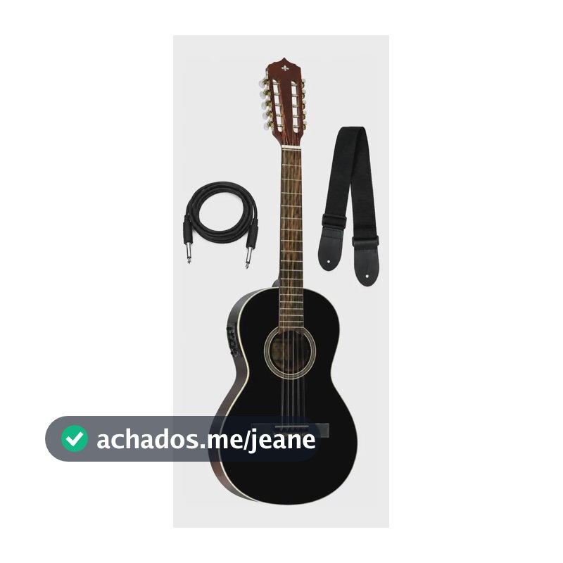 Viola Caipira Elétrica Strinberg Vs25e Preta Com Cabo Preto