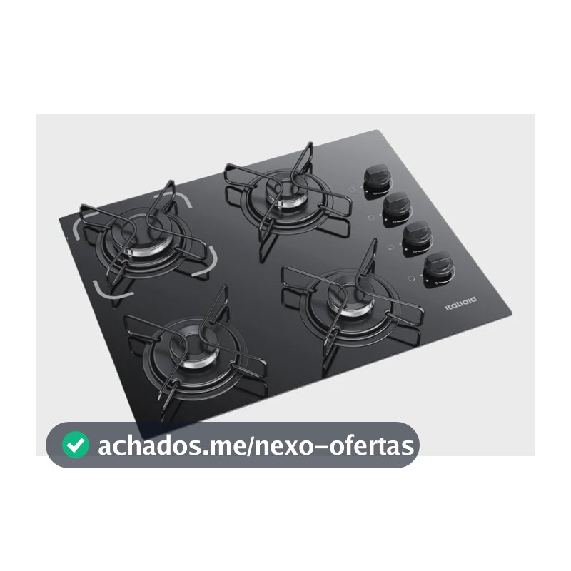 Cooktop Fogão Itatiaia Essencial 4 Bocas Bivolt Preto Preto 127/220v