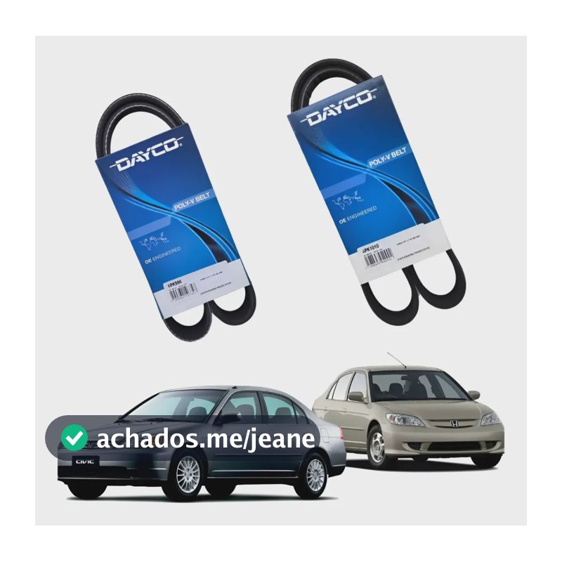 Kit Correia Alternador E Direção Civic 1.7 2001 Até 2006 Ori
