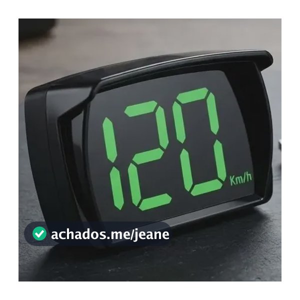 Velocímetro Digital Usb Gps Hud Head Up Display Km/h Preto