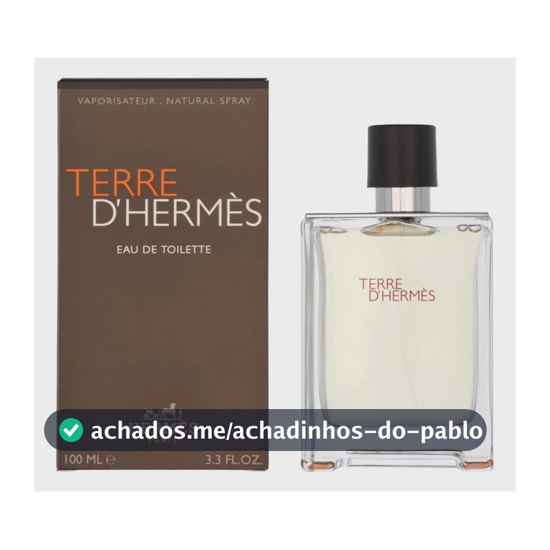 Perfume Hermès Terre d'Hermès EDT Homem 100ml – Notas de Laranja, Pimenta e Vetiver