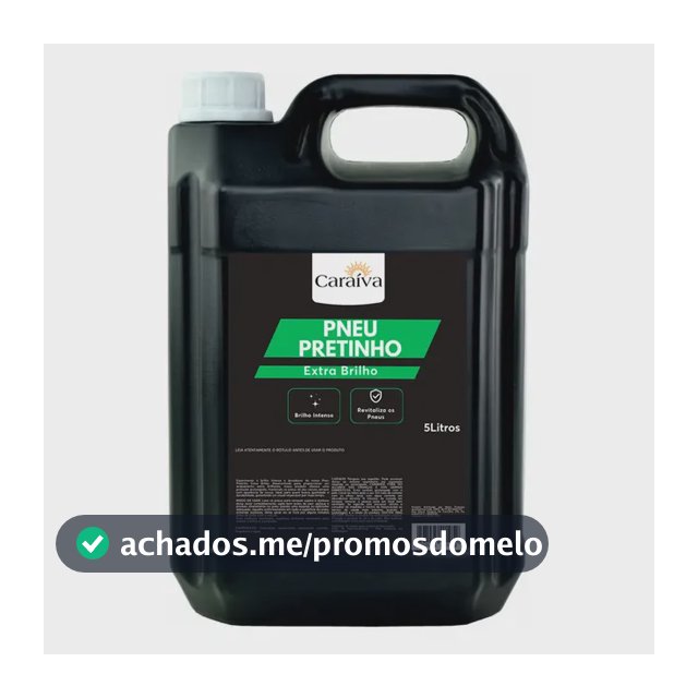 Pretinho para Pneu Extra Brilho Intenso Fácil aplicação 5 Litros Automotivo Estética Automotiva Lava Jato