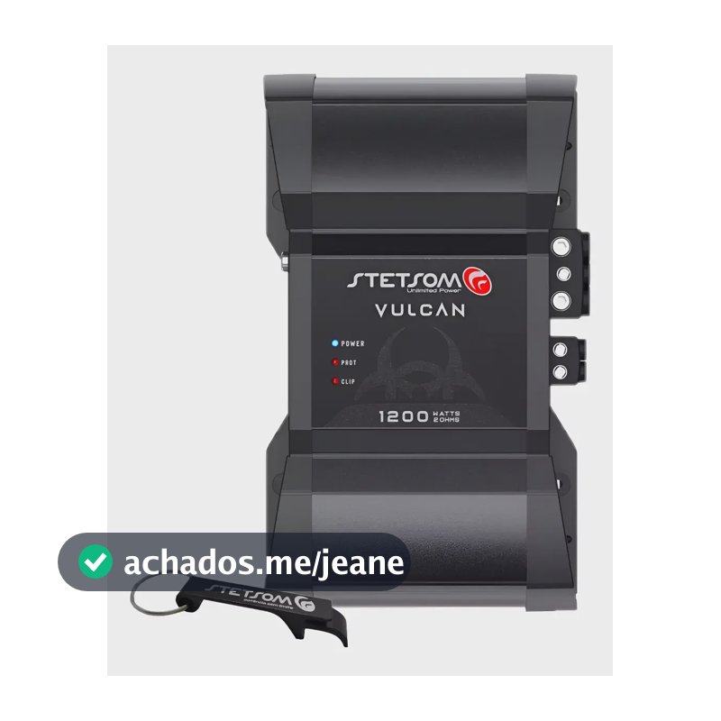 Modulo Amplificador Stetsom Vulcan 1200w  2 Ohms 1 Canal Preto