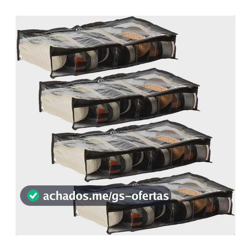 4 Colmeias De Sapato Fechada 6 Nichos Alto Padrão 60x34x12 Preta