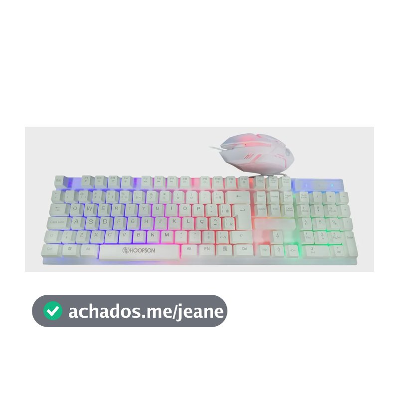 Kit Gamer Teclado E Mouse Branco Hoopson Tpc-096kb
