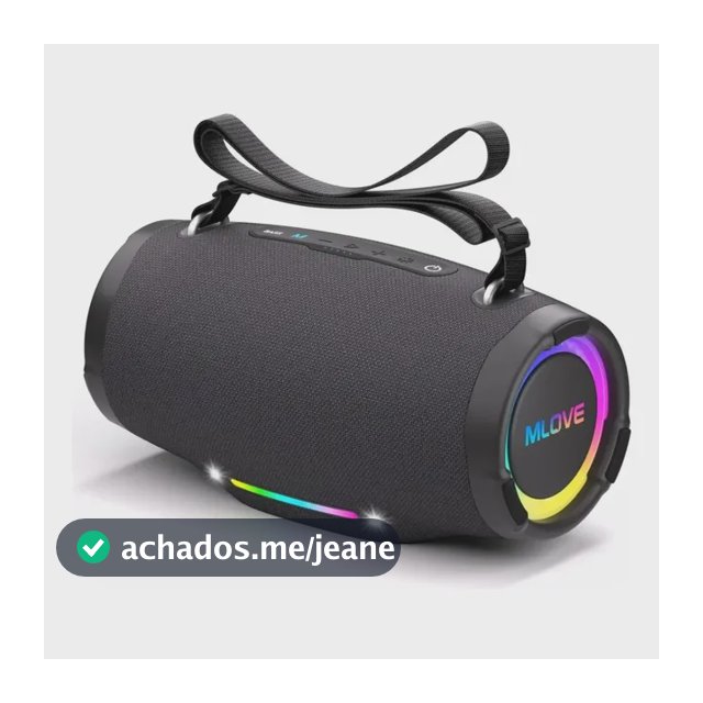 Caixa De Som Bluetooth Mlove E90 120w De Potência De Pico Preto