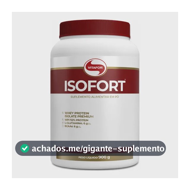 Isofort Whey Protein Vitafor (proteína Isolada) - Pote 900g