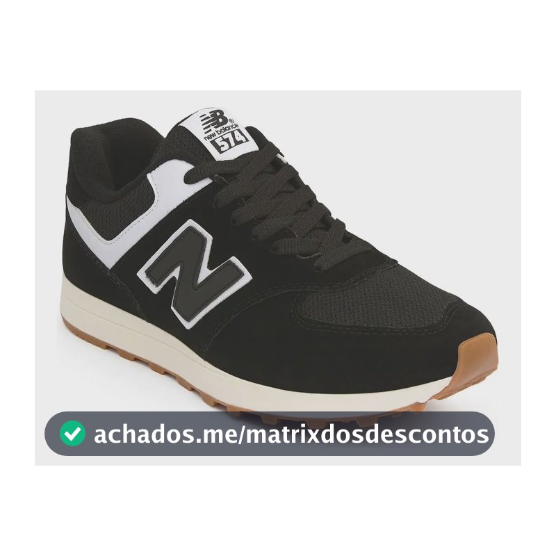 Tênis New Balance Academia Corrida Caminhada Macio Moda New Balance Preto Branco 41 Br