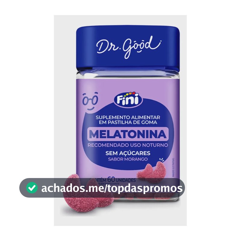 Melatonina Dr.good 60 Gomas Morango Fini Morango
