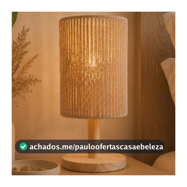 Abajur De Mesa Para Quarto Luminária De Cabeceira Cama Abajur Para Quarto - Madeira Pinus Cúpula Bege 127/220v
