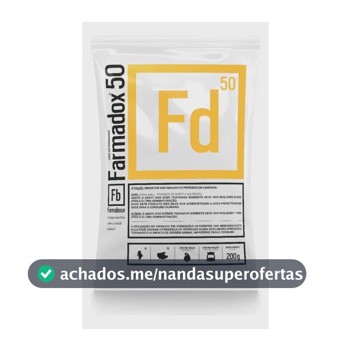 Farmabase Farmadox 50 200g suplemento aves e suinos doxiciclina pó