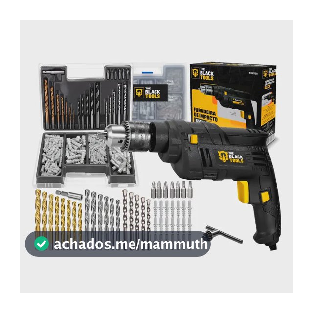 Furadeira De Impacto 3/8 Pol. 10mm 550w + Kit 300 Peças