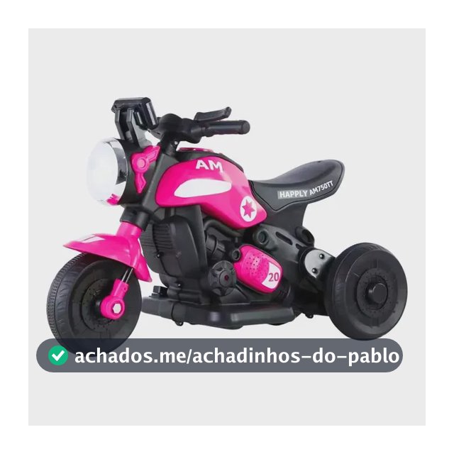 Moto Elétrica Infantil Bateria 6v