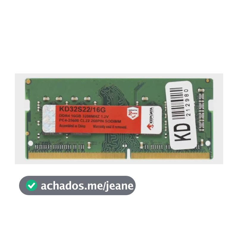 Memória RAM MEMORIA RAM verde-escuro 16GB 1 Keepdata Kd32s22/16g