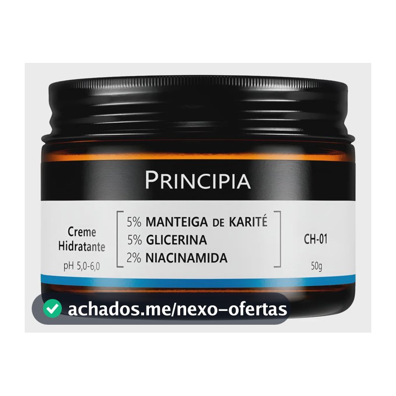 Creme Hidratante Facial Principia Ch-01 Karité Glicerina 50g Todo Tipo De Pele Dia/noite