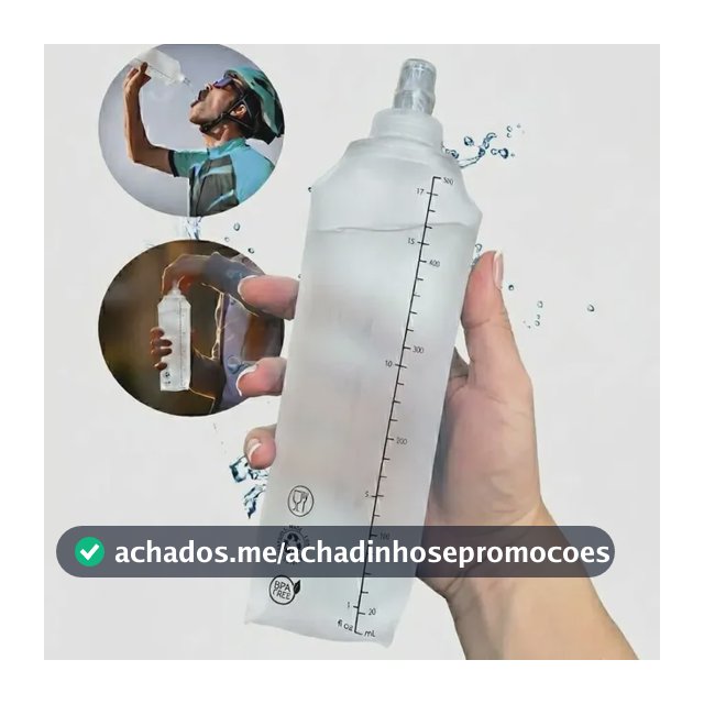 Garrafa De Água Mole Dobrável Corrida Silicone Squeeze Bike Branco