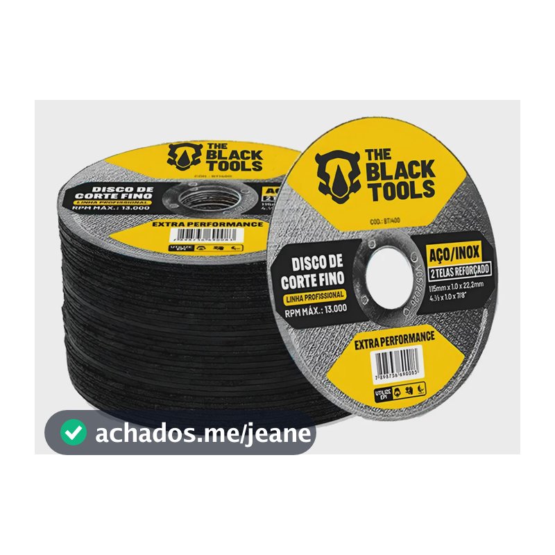 Disco Corte Fino Inox 4.1/2 X 1,0 Esmerilhadeira 50 Peças