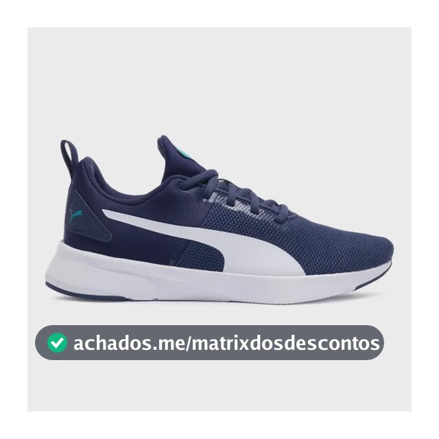 Tênis Puma Flyer Runner Jr Azul 36 Br