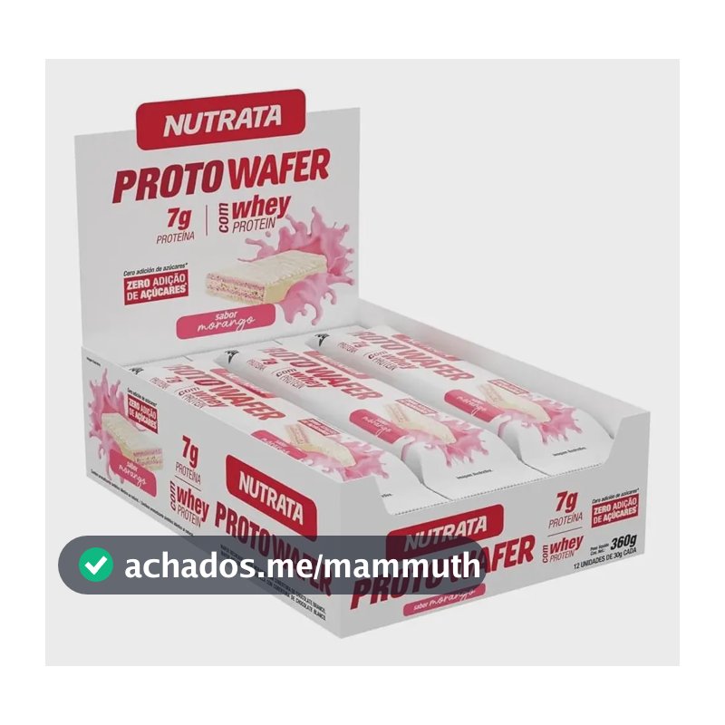 Nutrata Proto Wafer Display C/12 - Multi-sabores Sabor Morango