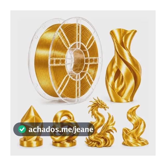 Filamento Pla Silk Sol3d 1kg 1,75mm Brilho Sedoso 3d Dourado