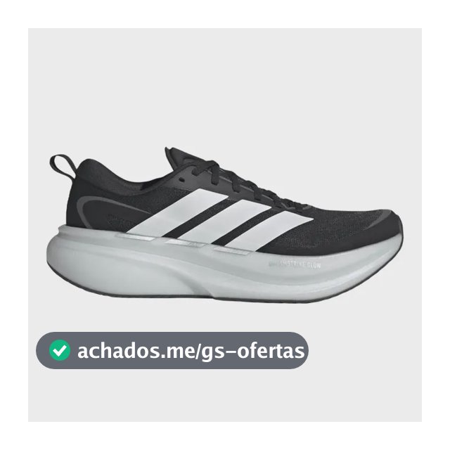 Tênis Masculino Supernova Glide adidas Preto Liso 40 Br