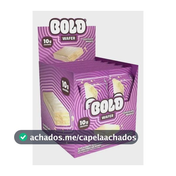 Bold Wafer Sabor Chocolate Branco 10g De Proteína 40g 12 Un.