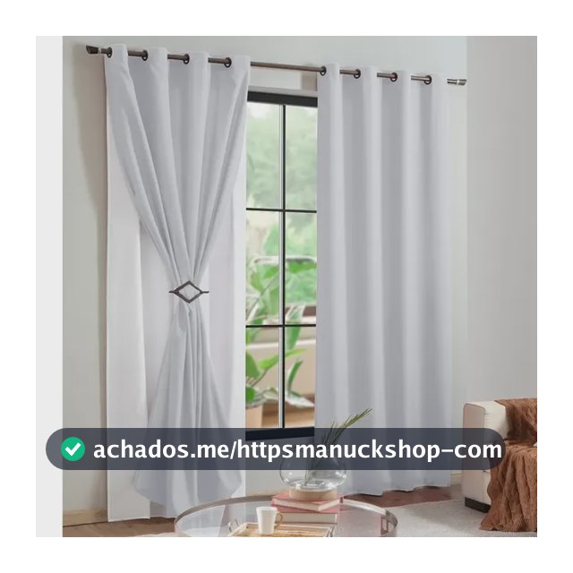 Cortina Blackout Pvc Com  Voil Liso 2,80mx1,80m Sala Quarto