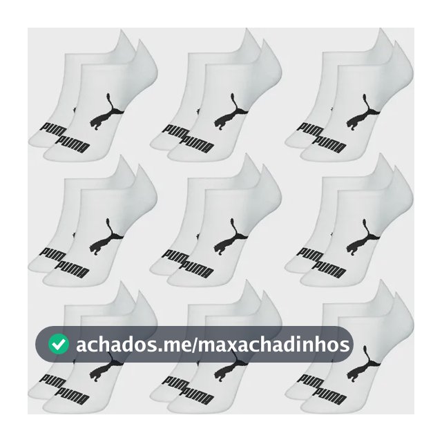Kit 9 Pares Meias Puma Sapatilha Cano Curto Baixo Original
