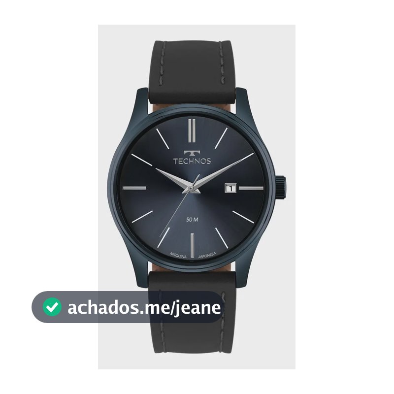 Relógio Technos Masculino Steel Azul - 2115ubv/0a Preto