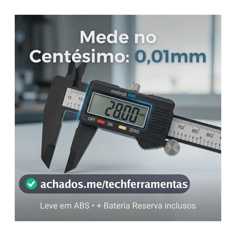 Paquímetro Digital de ABS OCIO 150mm com Função Zero e Display LCD