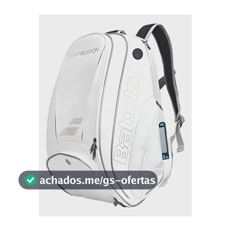 Mochila Raqueteira Babolat Pure Wimbledon Tenis Beach Padel Branco