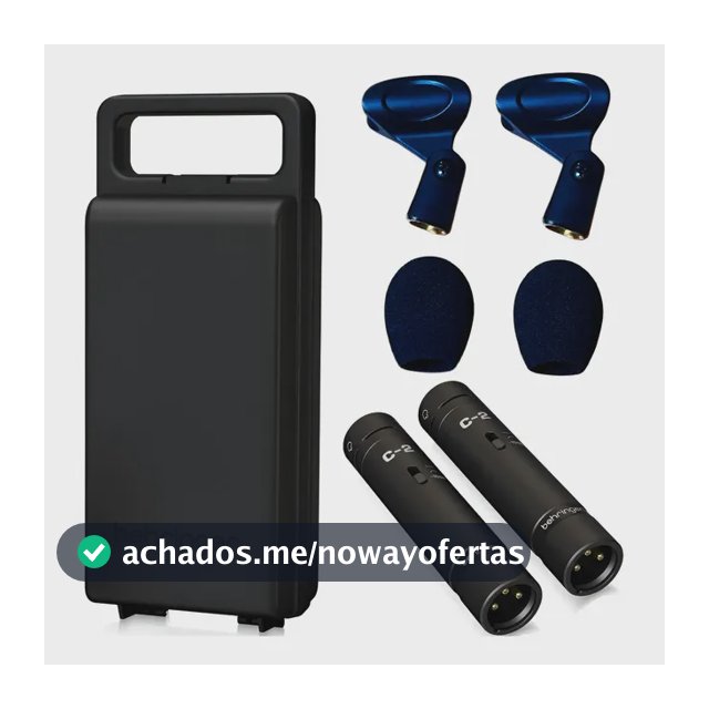 Microfone Para Estúdio Condensador Behringer C-2 Dark Preto