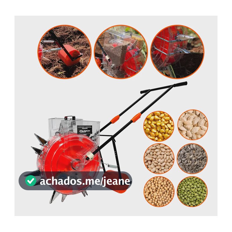 Plantadeira Adubadeira Manual De Empurrar Diversas Sementes
