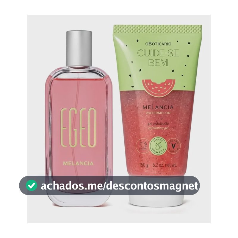 Combo Egeo Melancia: Colônia 90ml + Gel Esfoliante 150g