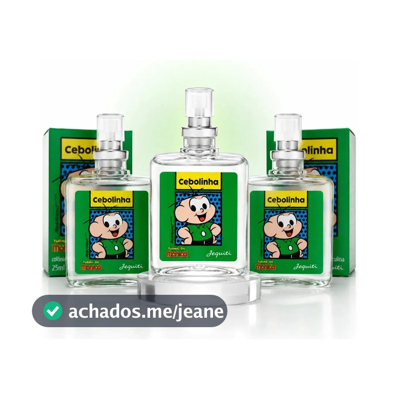 Kit 3 Perfumes Cebolinha Jequiti 25ml Infantil Turma da Mônica Colônia Masculina Kit Presente Original