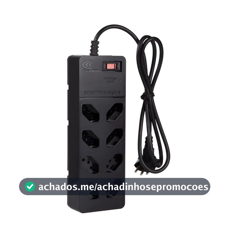 Filtro De Linha com DPS iCLAMPER Energia 8 Tomadas Régua com Tecnologia LCF