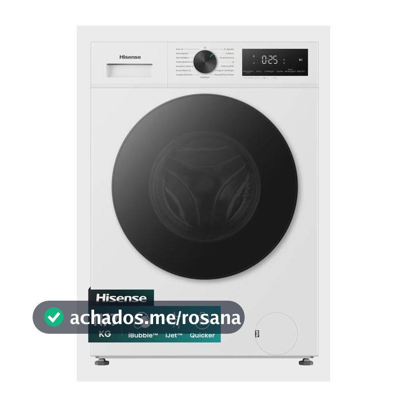 Lava e Seca Hisense 1i 11kg/7kg - 4 em 1, Inverter, Ciclo Rápido, Economia de Água - WD1i1141